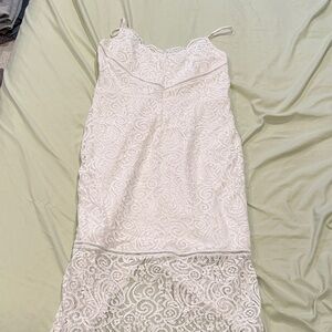 Express White Lace Slip Dress